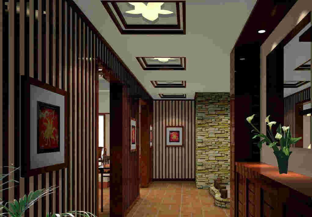 客厅玄关走廊灯开关布置在什么地方 进门嵌入式过道灯安装效果图